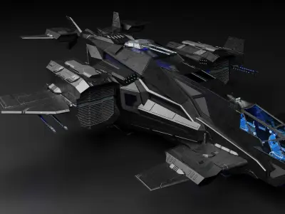 Dropship spaceship 3D model