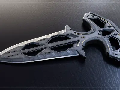 Push Dagger knife 3D model