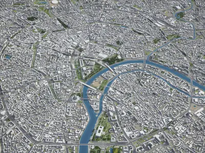 Moscow Low-poly 3D model