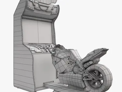 12 Arcade Machines 3D model purchase