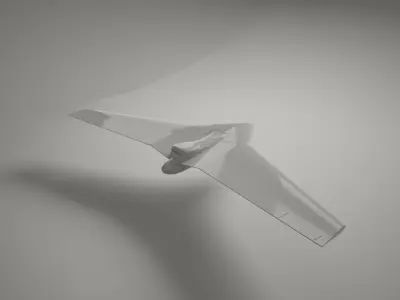 drone fighter jet 3D model
