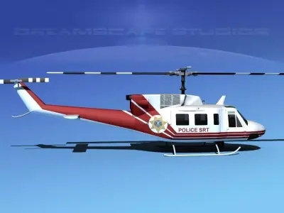 Bell 212 V10 Police SRT 3D model