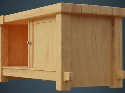 Workbench 2A Low-poly 3D model