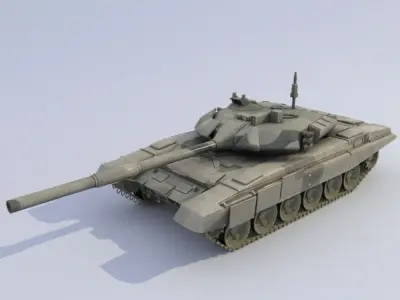 T 90 Russian Tank Low-poly 3D model