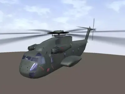 CH 53 Sea Stallion Sikorsky S-65 Helicopter 3d model Low-poly 3D model