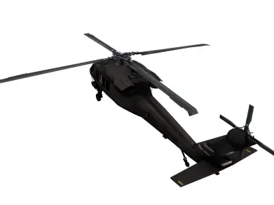 Lowpoly Sikorsky UH-60 Black Hawk Low-poly 3D model