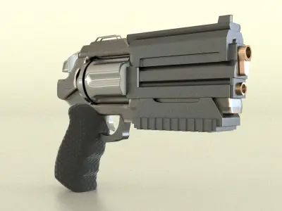 laos Game revolver Low-poly 3D model