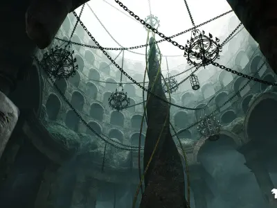 Fantasy Dungeon Environment Low-poly 3D model