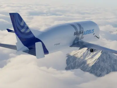 Airbus Beluga XL Low-poly 3D model