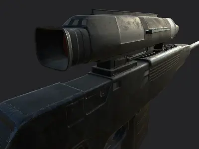 Sniper Rifle - The Hunter PBR Low-poly 3D model