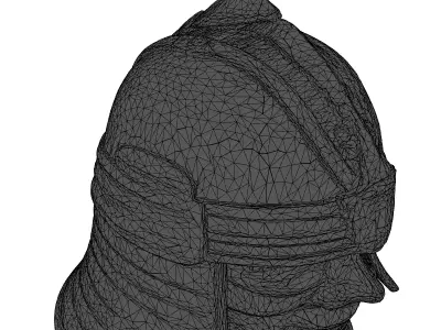 Golden Samurai Kabuto Mask Helmet 3D model