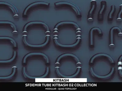 SFDEMIR Tube Kitbash 02 Low-poly 3D model