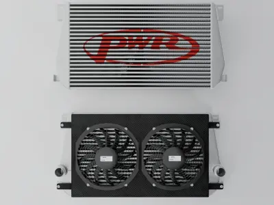 PWR intercooler with SPAL fans 3D model