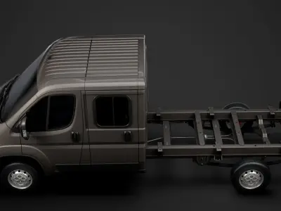 Peugeot Manager Chassis Truck Crew Cab 4035WB 2020 3D model