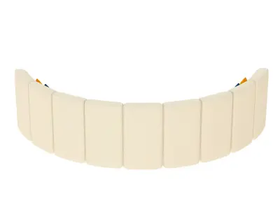  Curved sofa Free low-poly 3D model