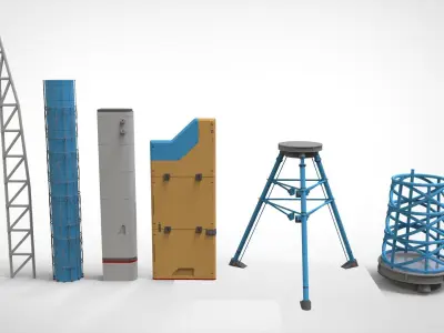 Sci-Fi architecture Elements collection 29 3D model