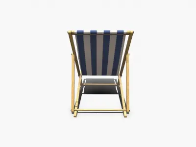 Deck Chair Low-poly PBR Free low-poly 3D model