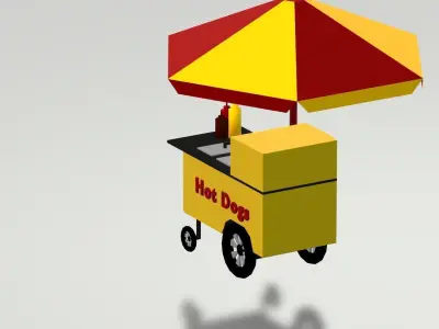 Hot Dog Cart 3D model purchase