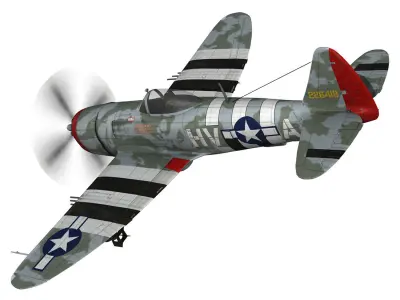 Republic P-47D Thunderbolt  - Lt Col  F S Gabreski 3D model