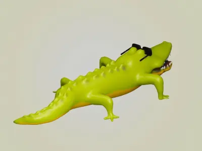 Crocodile Cartoon  3D model