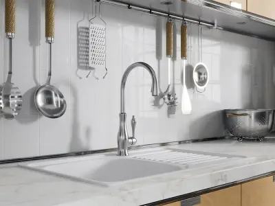  Modern Stainless Steel Kitchen Tap Model 