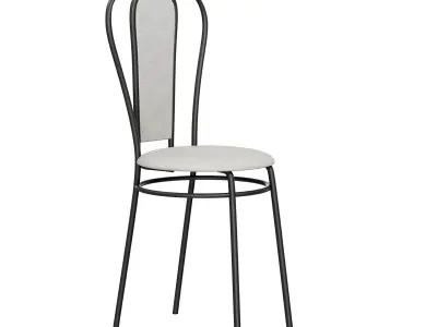 Metal and fabric chair  Free low-poly 3D model