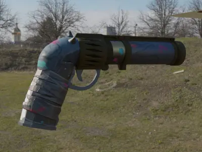 arcane jinx gun 3D model