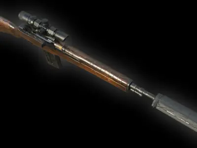 M14 Rifle - Low Poly Low-poly 3D model