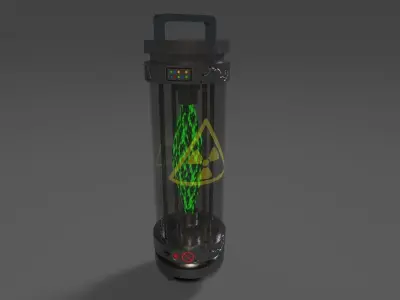 Contained Reactive Crystal Low-poly 3D model