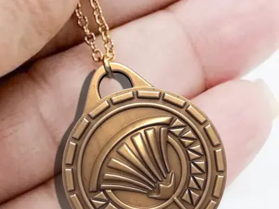 ANCIENT EGYPT ARTIFACT SYMBOL LOUTS FLOWER PENDANT M02 Free 3D print model