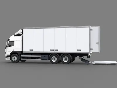 Medium Size Box Truck Low-poly 3D model