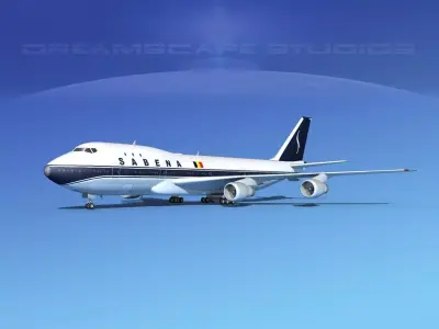 Boeing 747-100 Sabena 3D model