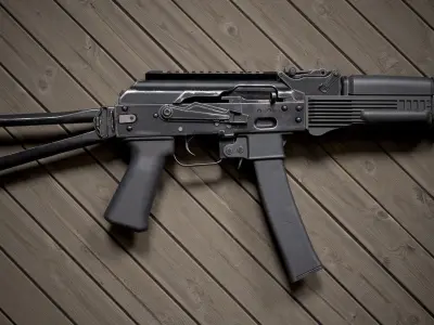 PP-19 Vityaz Low-poly 3D model