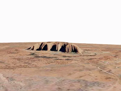 Uluru Mountain - Ayers Rock Low-poly 3D model