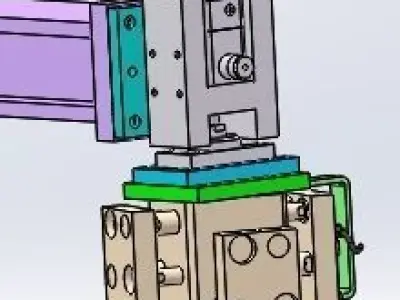 The rotary clamping mechanism 3D model