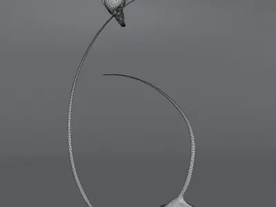 decorative figurine of a bird Low-poly 3D model