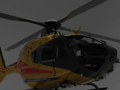 Helecopter ambulance helicopter 3D model