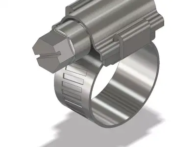 Metal clamp 8x13mm 3D model