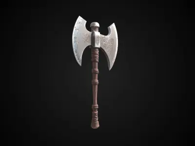 Stylized Dwarf Sword - Boulderbite - Game Ready 3D model