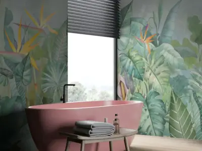 Tropical Watercolor Jungle Wall Texture Texture