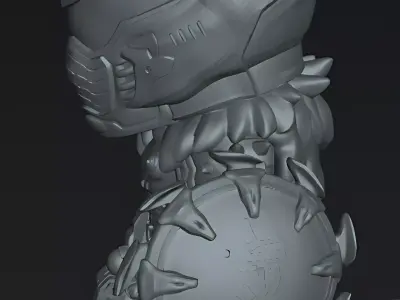 Infernal Vanguard Sci-Fi Demon Hunter Chibi 3D Print Model 3D print model