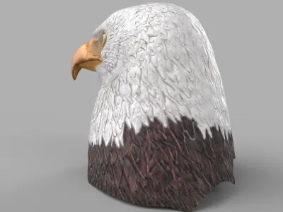 eagle head Low-poly 3D model