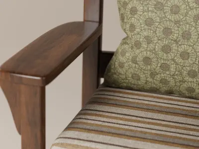 Vintage Cozy Rocking Chair Free 3D model