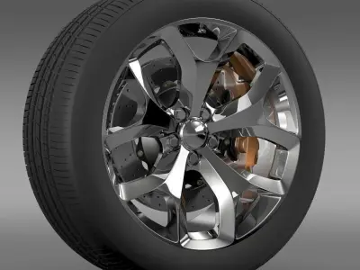 Dodge Challenger SXT wheel 2015 3D model