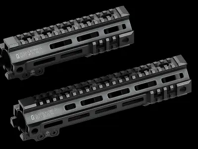 Geissele Super Modular Rail MK4 M-LOK Low-poly 3D model