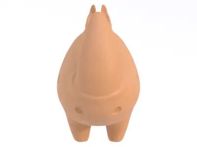 Rhinoceros sculpture 3D model