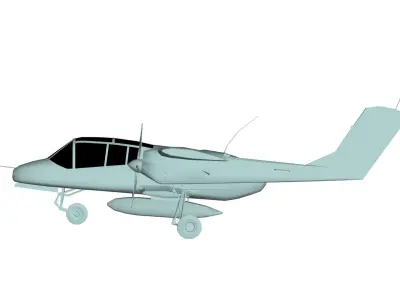 North American Rockwell OV-10 Bronco 3D model