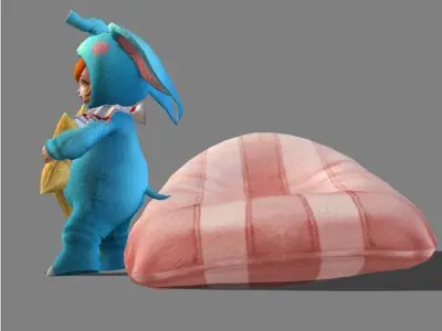 Nana Slumber Party Low-poly 3D model