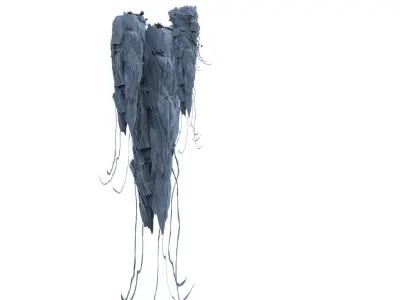 floating Asian mountain 2 3D model