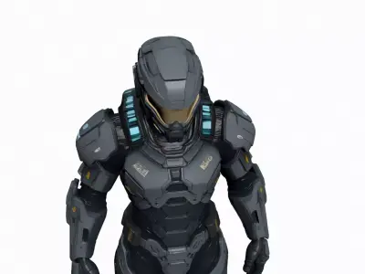 Military Soldier Character 3D Model Realistic Tactical Outfit 01 3D model